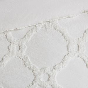 DB 3-Piece Tufted Cotton Chenille Geometric <b>Comforter</b> <b>Set</b> - Product Image 4