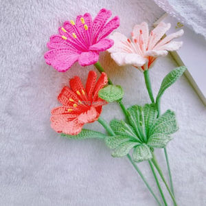Ghirlanda di Pansy Colorata Lavorata a Mano all'Uncinetto, Fiori Artificiali in Filato, Regalo per la Festa della Mamma, il Ringraziamento, Natale, San Valentino, Vendita all'Ingrosso - Product Image 5