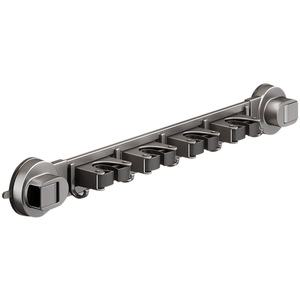 Excellent Suction Cup Mop Holder Wall Mounted 18 In Space Saving Bathroom Storage Rack For Toilet Door - Product Image 5