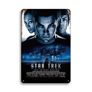 בציר רטרו שלט מתכת שלט v תפאורה מודפס קיר עבור מוסך בר פאב המערה-ברזל ציור קיר צלחת דקורטיבי פרח פרי - Product Image 2