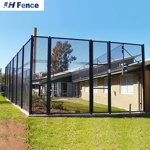 Galvanized 358 Safety Perimeter Clear View Welded Wire Mesh Security Fence