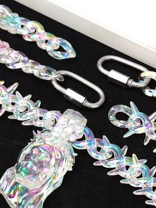 Collar con Colgante <span class=keywords><strong>de</strong></span> Cabeza <span class=keywords><strong>de</strong></span> Jesús Clásico, Joyería con Efecto Láser, Cadena <span class=keywords><strong>de</strong></span> Espinas Estilo Hip Hop, Cruz, Corazón, Eslabones <span class=keywords><strong>de</strong></span> Acero, Collar <span class=keywords><strong>de</strong></span> Jesús Acrílico para Hombre - Product Image 5