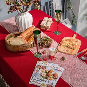 <span class=keywords><strong>Tovaglia</strong></span> Jacquard con Motivo a Diamante, Resistente all'Usura, Antipolvere, <span class=keywords><strong>Tovaglia</strong></span> <span class=keywords><strong>Rossa</strong></span> per Matrimoni, Elegante <span class=keywords><strong>Tovaglia</strong></span> Rettangolare per Tavolo da Pranzo - Product Image 5