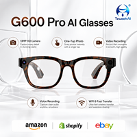 Gafas Inteligentes con Cámara G600Pro, 32GB de Memoria, WiFi6, Software de Transferencia, Estabilización, Detección de Uso, para Viajes al Aire Libre