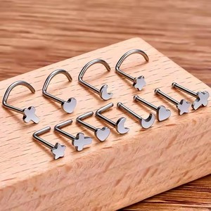 <span class=keywords><strong>Piercing</strong></span> de <span class=keywords><strong>nez</strong></span> en titane ASTM F136 20G, clous de <span class=keywords><strong>nez</strong></span> en forme de L avec étoile et cœur, bijoux de <span class=keywords><strong>piercing</strong></span> pour <span class=keywords><strong>narine</strong></span> - Product Image 3