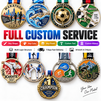 Médaille sportive personnalisée sur mesure en cuivre antique pour football, volleyball, marathon, tournoi, événements en gros, moulée sous pression, pour les finalistes