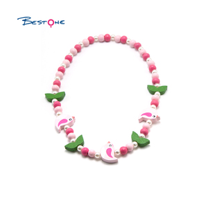 Ensemble de bijoux pour enfants prêt à être expédié, <span class=keywords><strong>perles</strong></span> <span class=keywords><strong>en</strong></span> <span class=keywords><strong>bois</strong></span> de couleurs mélangées, collier et bracelet pour enfants et filles - Product Image 6