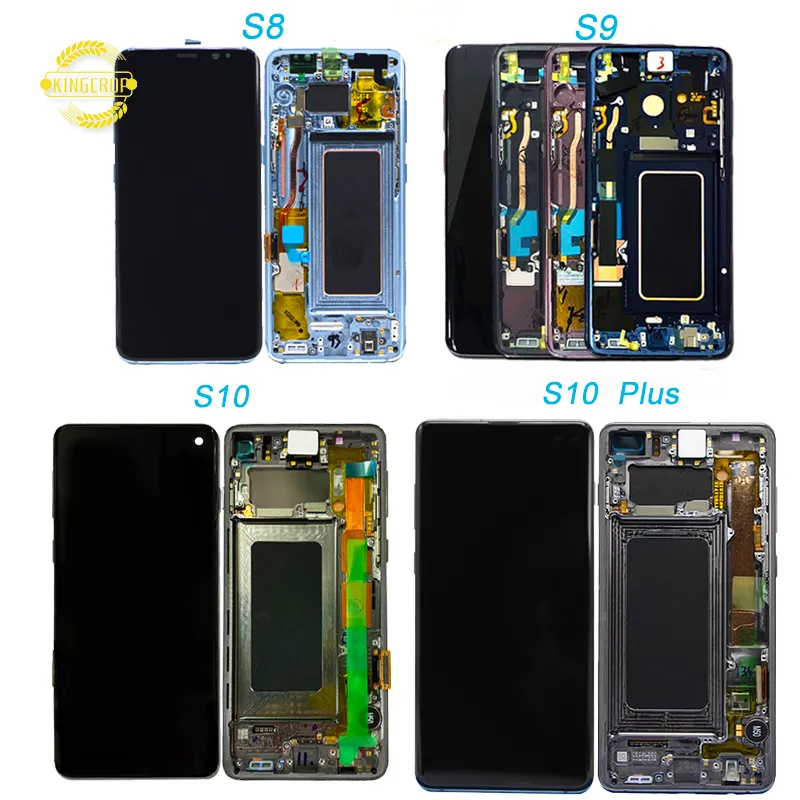 삼성 갤럭시 S8 S9 + S10 s21 s21 + LCD 터치 스크린 디스플레이 디지타이저 + 프레임 s8 s8 + s9 s9 + s10 s10 + s20 + 울트라 lcd 용 S 시리즈
