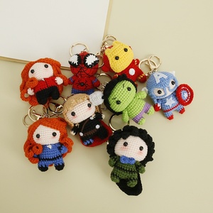 Muñecas de ganchillo hechas a mano, colgantes de personajes de anime de ganchillo con hilo Weaver Girl, dijes de bolsos terminados, Kitty Snoopy - Product Image 3