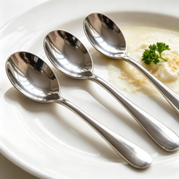 Cuillère à thé en acier inoxydable de style américain haut de gamme, à long manche, finition miroir, pour mariage, maison, restaurant, pièce unique, vaisselle