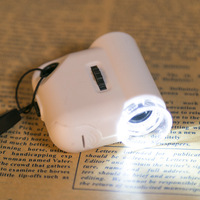 High Magnification 55X Handy Handheld Magnifying Glass with White Led Home Use Mini Jewelry Loupes with Lanyard