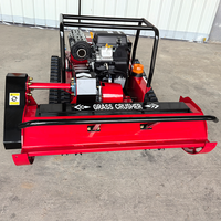 Tondeuse à fléaux télécommandée sur chenilles avec moteur essence 25 CV, largeur de coupe 1200 mm/1000 mm, petit robot agricole motorisé