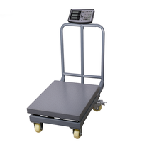 Balances de pesage à prix compétitif, robustes, 600 kg, 1 tonne, écran LCD, plateforme électronique avec roues