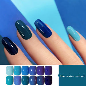 طلاء أظافر جديد أزرق المحيط مجموعة 12 لون أزرق ملكي أزرق سماء بريق أزرق كحلي طلاء أظافر مجموعة من الألوان الخفيفة إلى الداكنة - Product Image 2