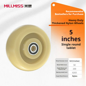 Roulettes industrielles pivotantes en nylon/PP de 6 pouces avec frein de blocage, roulettes de 150 mm pour établi, roulette pour chariot - Product Image 2