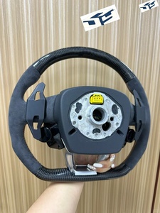 Ajuste para Audi C8 A6 S6 RS6 A7 S7 RS7 RS5 RS4 <span class=keywords><strong>RS3</strong></span> A5 A3 A4 A1 Q3 Q5 Q7 Q8 C7 C6 S1 S3 S4 S5 LED volante de fibra de carbono - Product Image 6