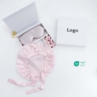 Ensemble de soins capillaires en soie 100% à bas prix, cheveux et peau sains, taie d'oreiller tissée, bonnet en soie, turban de sommeil portable en soie