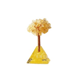 ฐานพีระมิดเรซิ่นรูปต้นคริสตัล 4 ซม. อเมทิสต์ ของตกแต่งบ้าน - Product Image 3
