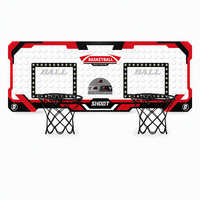 Jouet de basket-ball pliable en plastique pour enfants avec double panier et lumières pour jeux en extérieur, à partir de 5 ans, fabriqué en Chine