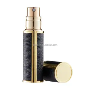 Nieuwste 5Ml Fancy Gold Design Draagbare Reisformaat Parfumverstuiver Oem Rechte Gouden Fles Hervulbare Geurspuitfles