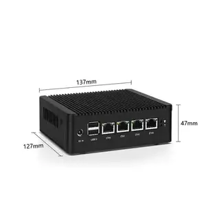 OEM ODM Fanless computer Multi 4*Com port Celeron J4125 J1900 industrial Pentiun computer AN2 4G Ram 32G SSD Mini PC