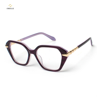 Gafas con Filtro de Luz Azul Estilo Vintage con Logotipo Personalizado, Monturas de Gafas Ópticas Únicas Extra Grandes