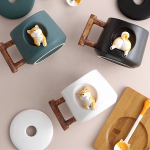 Nuove Idee Prodotto 2026 Casa e Cucina <span class=keywords><strong>Tazza</strong></span> <span class=keywords><strong>da</strong></span> Caffè a Forma di <span class=keywords><strong>Cane</strong></span> <span class=keywords><strong>Tazza</strong></span> <span class=keywords><strong>da</strong></span> Tè 420ml in Ceramica con Coperchio e Cucchiaio - Product Image 4