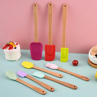 Spatule à gâteau en silicone de qualité alimentaire, grattoir de cuisson résistant à la chaleur pour mélanger et étaler
