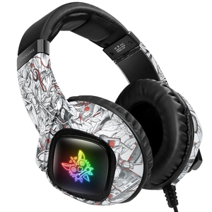 Auriculares con Cable para Juegos <span class=keywords><strong>ONIKUMA</strong></span> <span class=keywords><strong>K19</strong></span>, Diseño de Camuflaje, Auriculares para Deportes Electrónicos con Bajos Potentes y Luces LED de Colores - Product Image 2