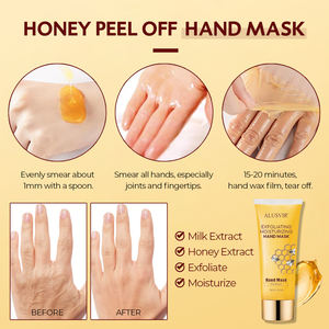 Crème de Soin des Mains Blanchissante Naturelle en Gros au Lait et au Miel, Exfoliante, Hydratante, Adoucissante, Masque Peeling pour les Mains - Product Image 2