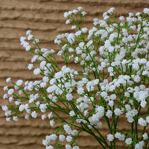 Gypsophila en caoutchouc souple fait à <span class=keywords><strong>la</strong></span> <span class=keywords><strong>main</strong></span> mariée à 3 fourchettes tenant des fleurs fournitures de mariage photographie de fleurs - Product Image 4