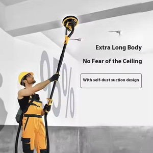 Ponceuse murale électrique sans balais à double lampe, avec longue tige, pour ponçage de mastic, 220V - Product Image 4
