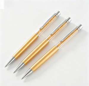 Stylo bille rotatif en métal incrusté de cristaux de diamant, multicolores, logo personnalisé pour cadeau promotionnel d'entreprise - Product Image 1