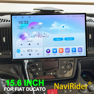 Autoradio multimédia vidéo GPS 15,6 pouces Android 15 Carplay pour Fiat Ducato Peugeot Boxer Citroën Jumper 2006-2022 - Product Image 1