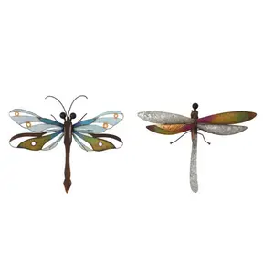 Personalizado animal de metal dragonfly jardim decorativo