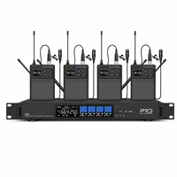Système de microphones cravate sans fil 4 canaux TK4000-L, microphone cravate sans fil UHF True Diversity pour salles de conférence