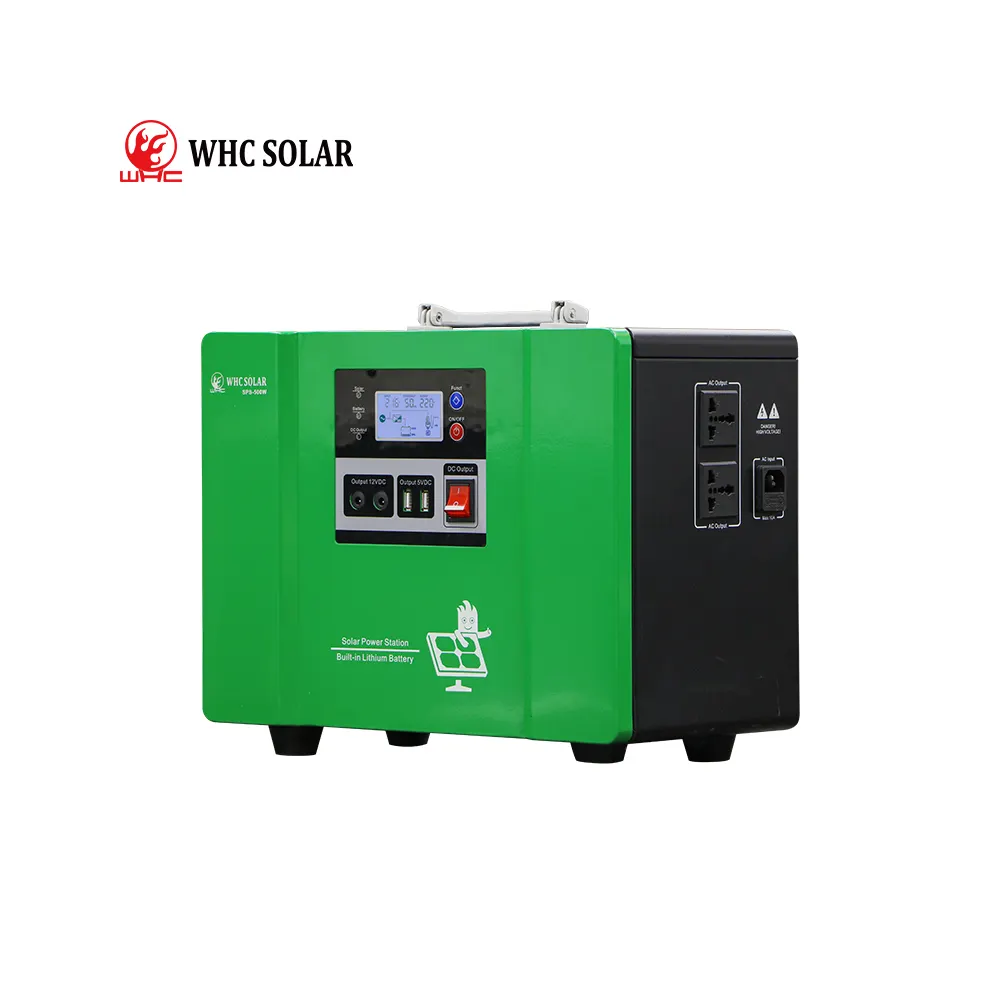 WHC SOLAR Camping generatore solare Lifepo4 Kit Dc a Ac Power 2000W 5000W ricarica solare centrale elettrica portatile