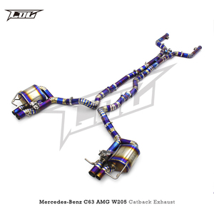 Silencieux arrière de luxe en titane OEM poli pour Mercedes-Benz C63/C63S AMG W205 4.0T 2015-2019, échappement léger Boska - Product Image 5