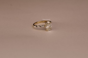 Anillo de Plata de Ley 925 con Moissanita para Mujer, Elegante y Brillante, para Compromiso, Aniversario, Joyería de Moda, Regalo - Product Image 3