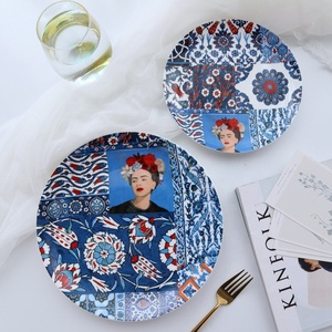 ชุดเซรามิกสไตล์นอร์ดิก 4 ชิ้น ชุดจานชามเซรามิกลายหน้าคน - Product Image 2