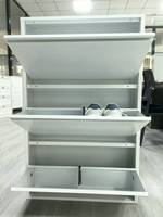 Meuble de rangement pour chaussures en métal à 3 niveaux, étagère à chaussures fine pour entrée, armoire de rangement pour chaussures