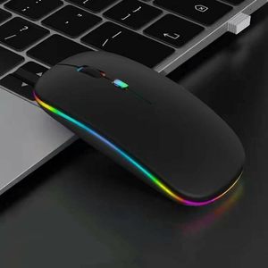 เมาส์ไร้สาย Ergonomic RGB 2.4G สำหรับแล็ปท็อป Apple ขายส่งจากโรงงาน เมาส์เกมมิ่งขนาดเล็กแบบไร้สาย Bluetooth ชาร์จไฟได้ พร้อมไฟแบ็คไลท์ - Product Image 4