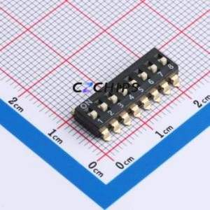 DSIC-T-08-R DIP Switch SMD Switch ( Number of Switch Sections: 8 )( Lead Spacing: 2.54mm )( Color: Black ) - Product Image 1