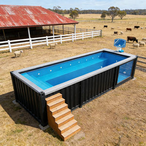 Solution de piscine hors sol moderne avec éclairage en bois d'accentuation et système de filtration et de pompe de chauffage entièrement intégré - Product Image 5