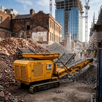 Concasseur à mâchoires mobile sur chenilles U604 d'UPSEN |   Nouvelle machine d'extraction aurifère à moteur diesel et à engrenages haute efficacité avec une capacité de 20-40t/h