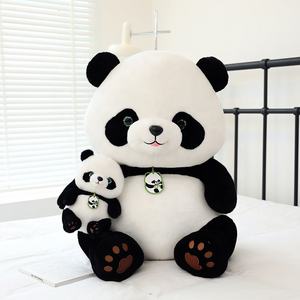 Vente chaude Mignon Blanc Panda <span class=keywords><strong>Ours</strong></span> En Peluche Animal En Peluche Jouet Unisexe <span class=keywords><strong>Maman</strong></span> Bébé Personnalisable ODM PP Matériel De Remplissage pour Cadeaux - Product Image 3