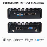 Ordinateur industriel sans ventilateur OEM Intel I5-4200U MiniPC DDR3L MSATA SATA Double GbE LAN 4xUSB RS232 pour l'informatique de pointe IoT