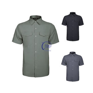 春夏户外透气速干战术发烧友无领男士休闲短袖衬衫 - Product Image 5