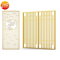 EL212 Interior Decorative Pvd Gold Mirror Stainless Steel Room Dividers Living Room Glass Partition Design in Mirror Polished