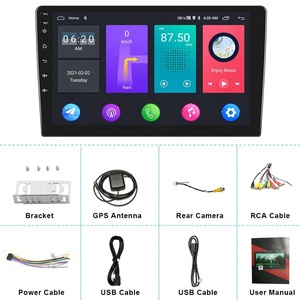 9 "inch 4 + 32 Android 11 xe Auto Stereo DIN đôi màn hình cảm ứng 2 DIN tùy chỉnh phổ đài phát thanh hiển thị xe Bảng điều khiển - Product Image 5
